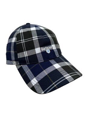 Barbour Embroidered Logo Tartan Strapback hat men's OSFA